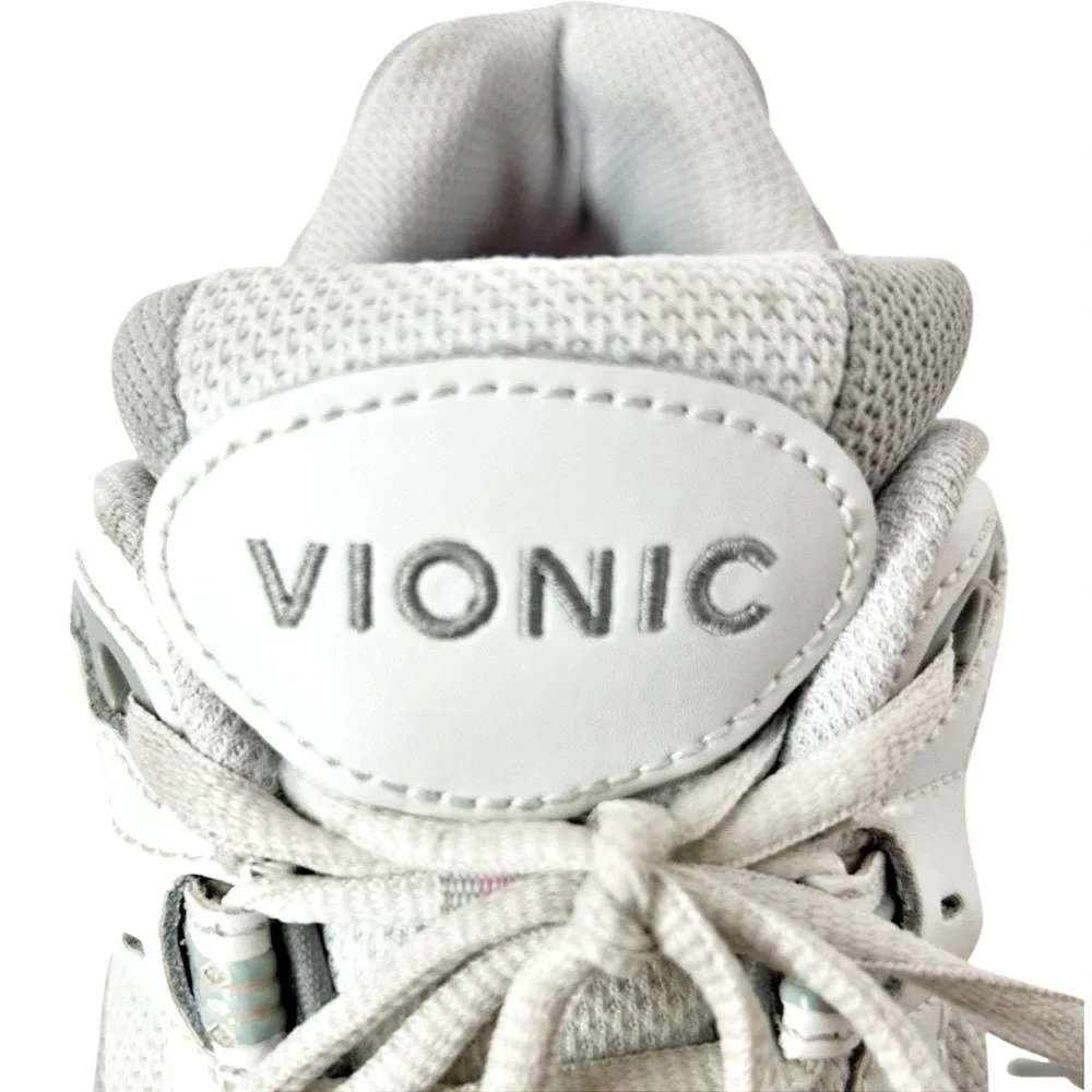 Vionic Walker Sneakers Women 11 White Leather Orthotic‎ Arch Support Shoes